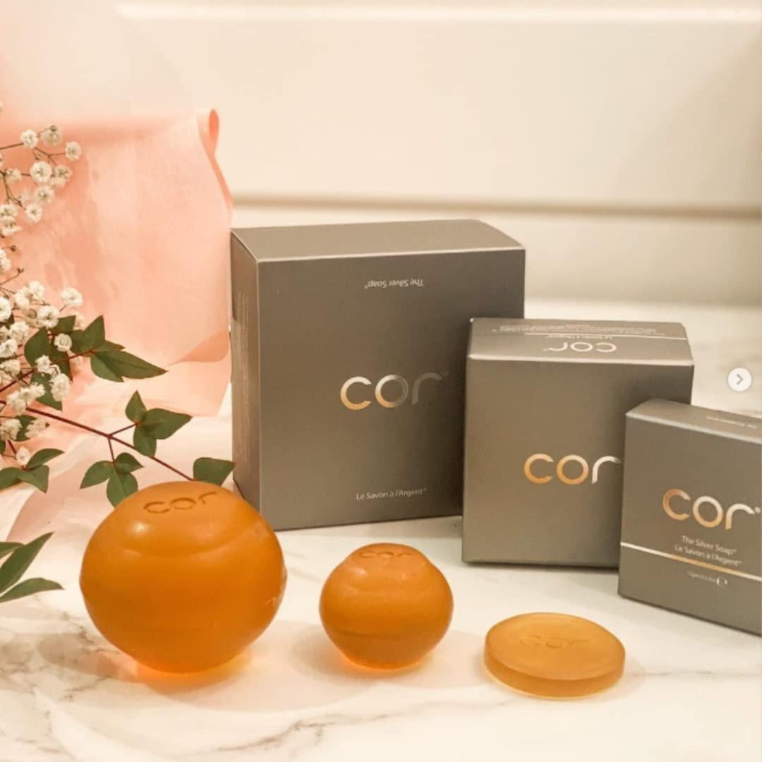 Jabón Facial Natural Cor con Plata Coloidal 9.66g - Hidratación y Limpieza