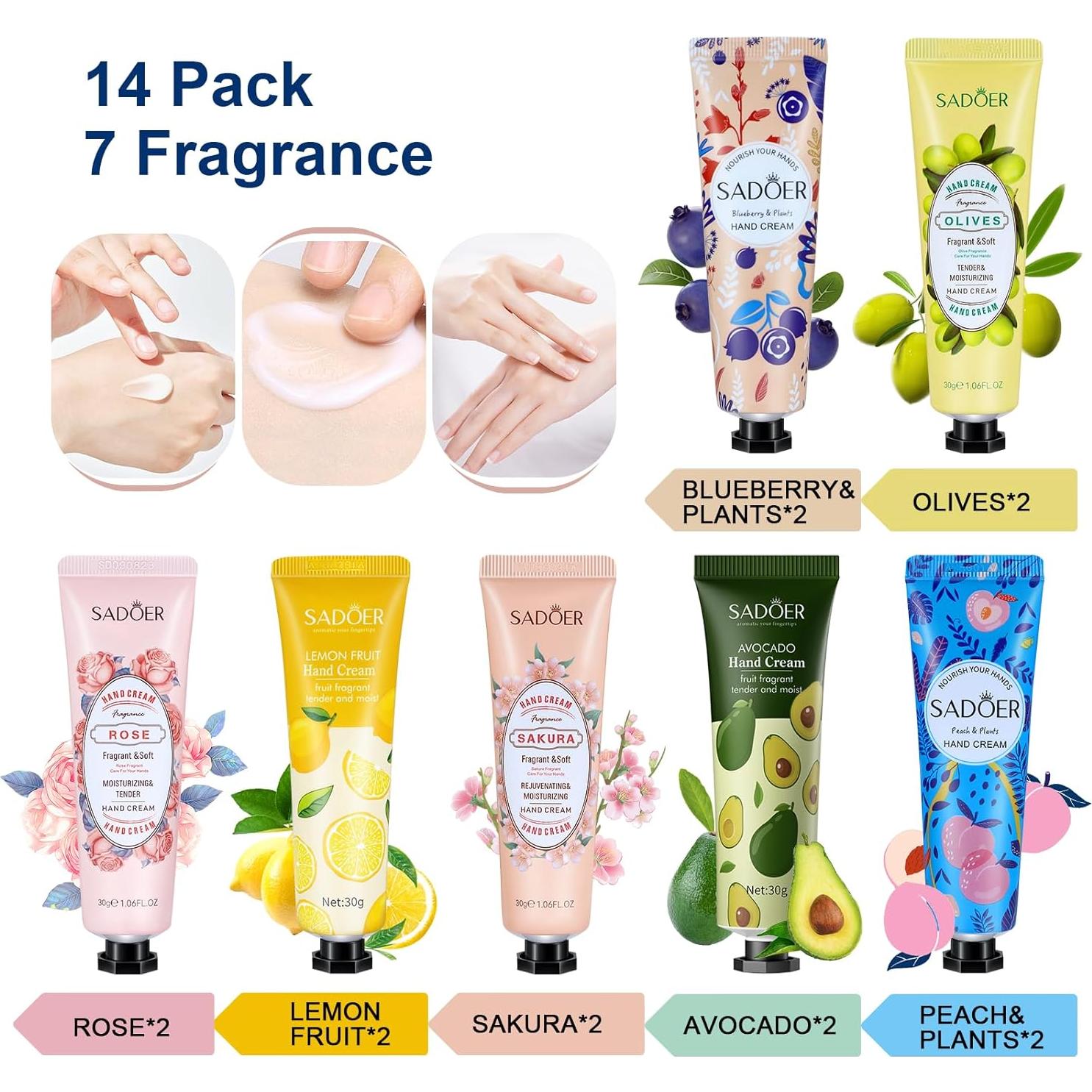 Set de Regalo Crema de Manos Hidratante 14 Piezas YUEONEWIN
