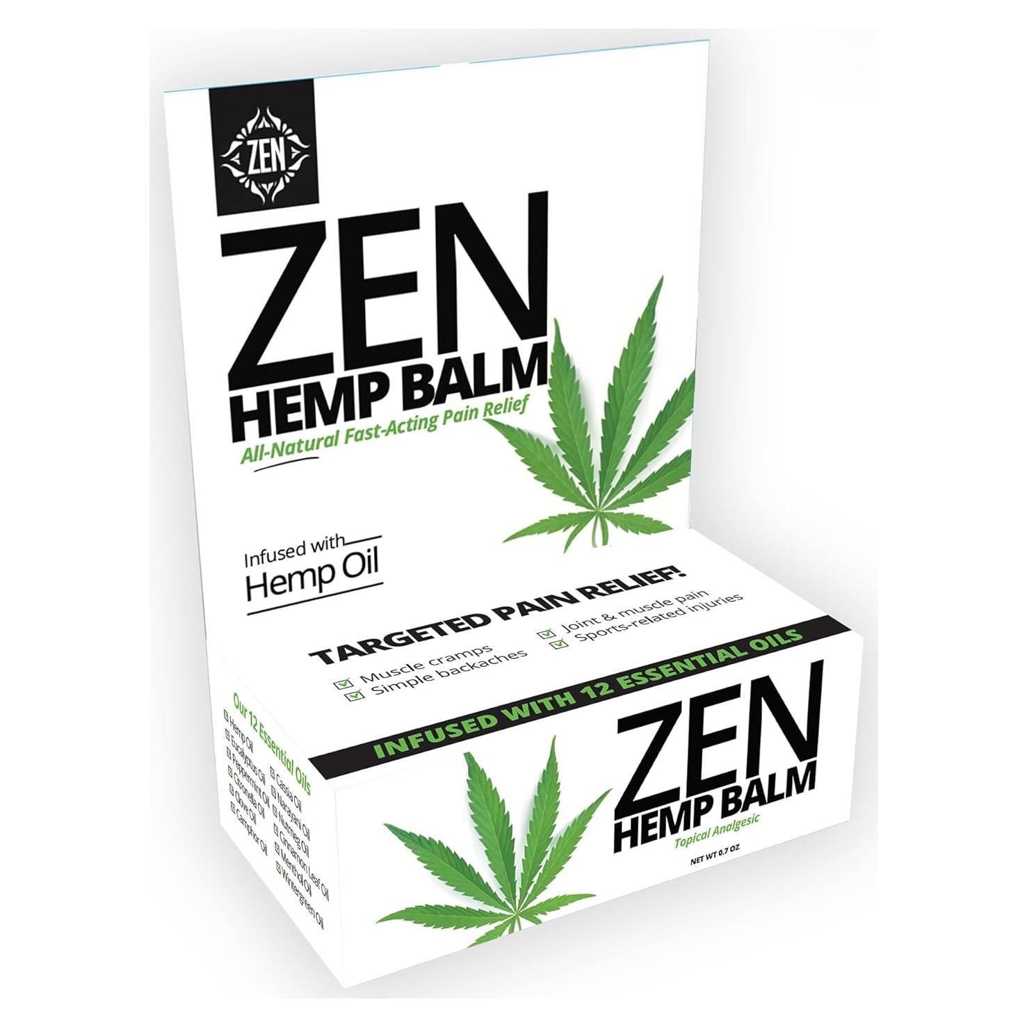 Bálsamo de Cáñamo Zen para Alivio Muscular - 19.84 g