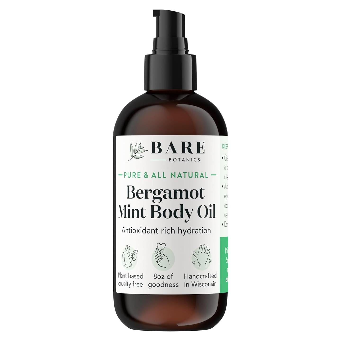 Aceite Corporal Hidratante Bare Botanics 240 ml Menta Vegano