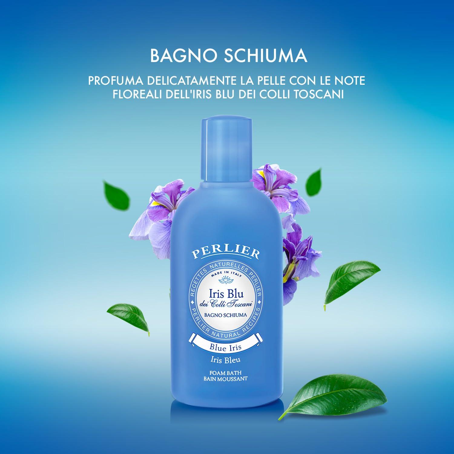Espuma de Baño Perlier Iris Azul 500 ml - Hidratante Natural
