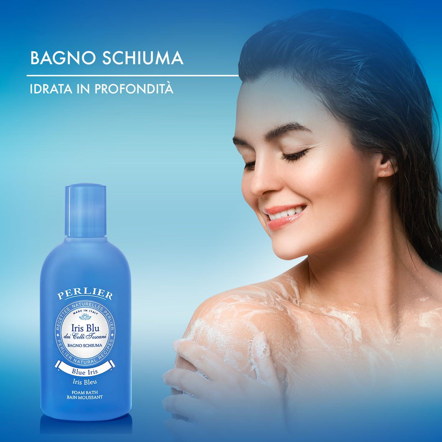 Espuma de Baño Perlier Iris Azul 500 ml - Hidratante Natural