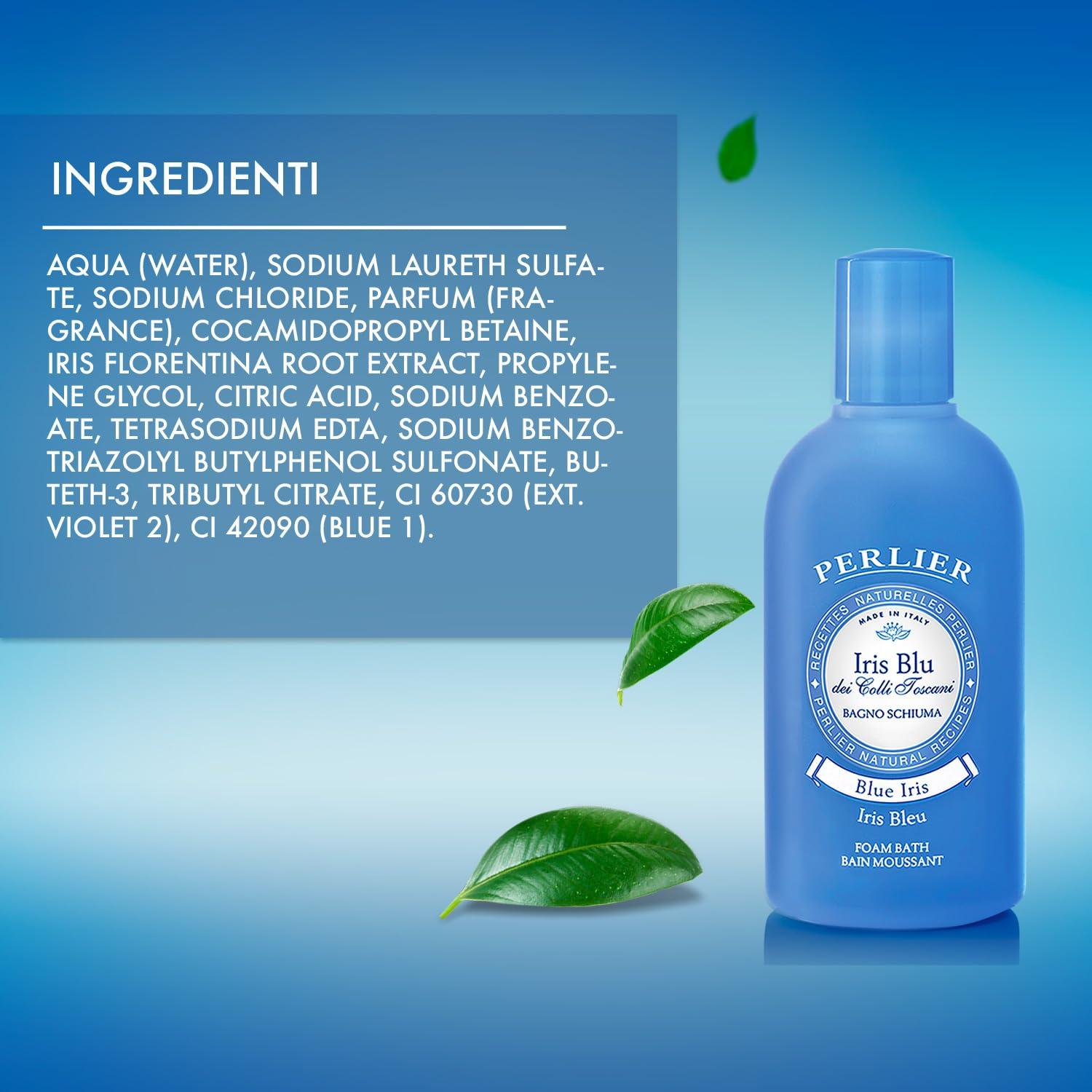Espuma de Baño Perlier Iris Azul 500 ml - Hidratante Natural