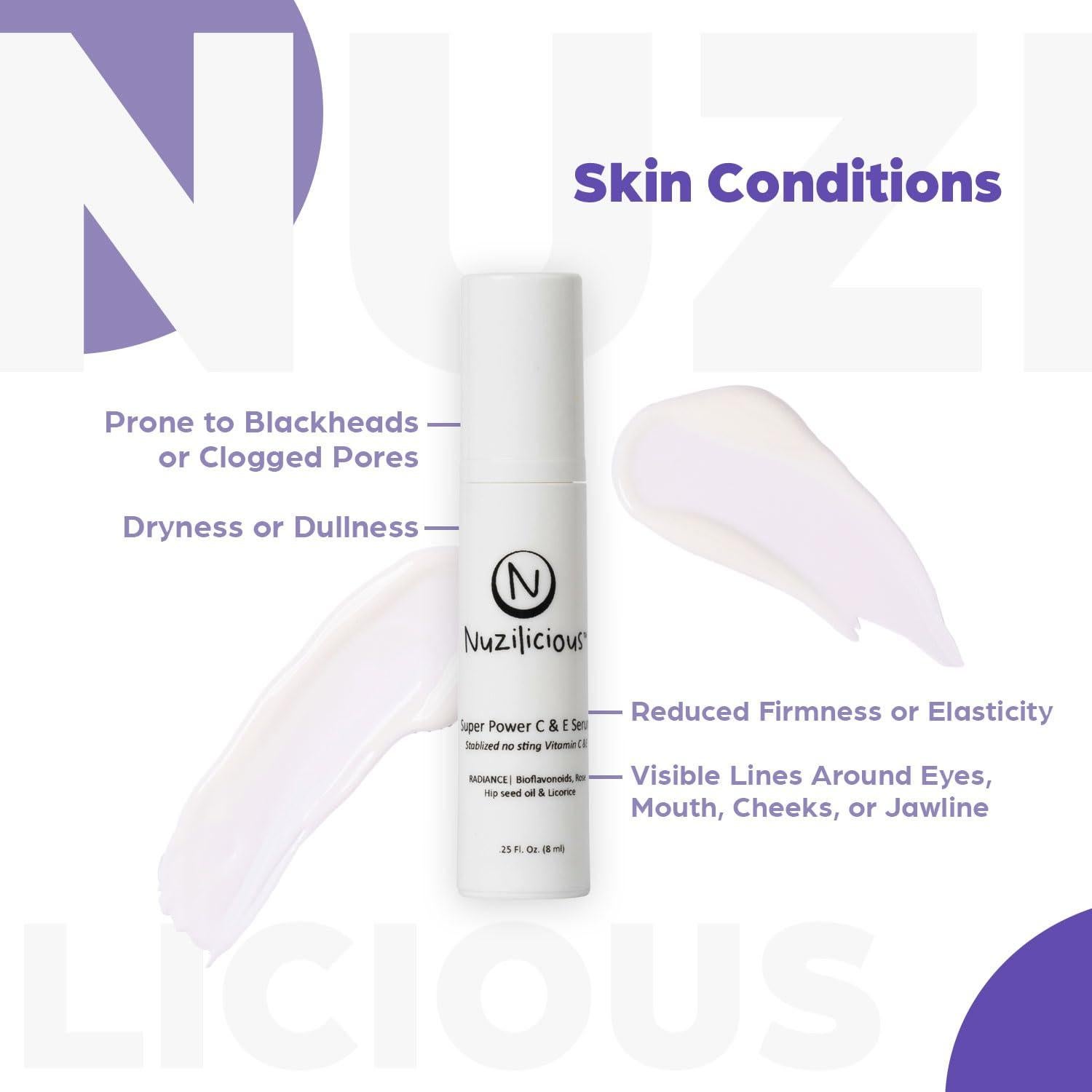 Suero Facial Nuzilicious Super C y E 7.09 ml - Vegano