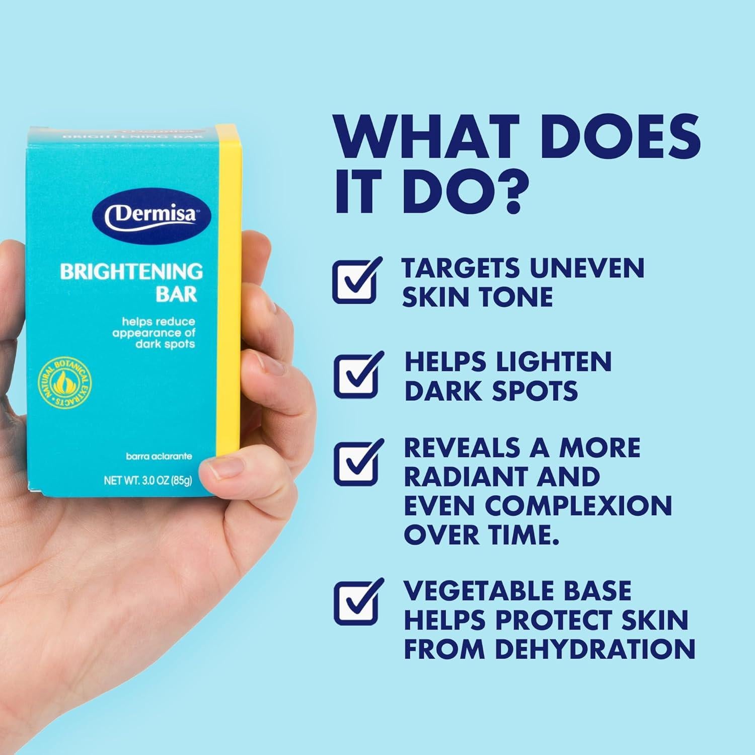 Barra Aclaradora Dermisa 85 g con Ácido Kójico y Regaliz
