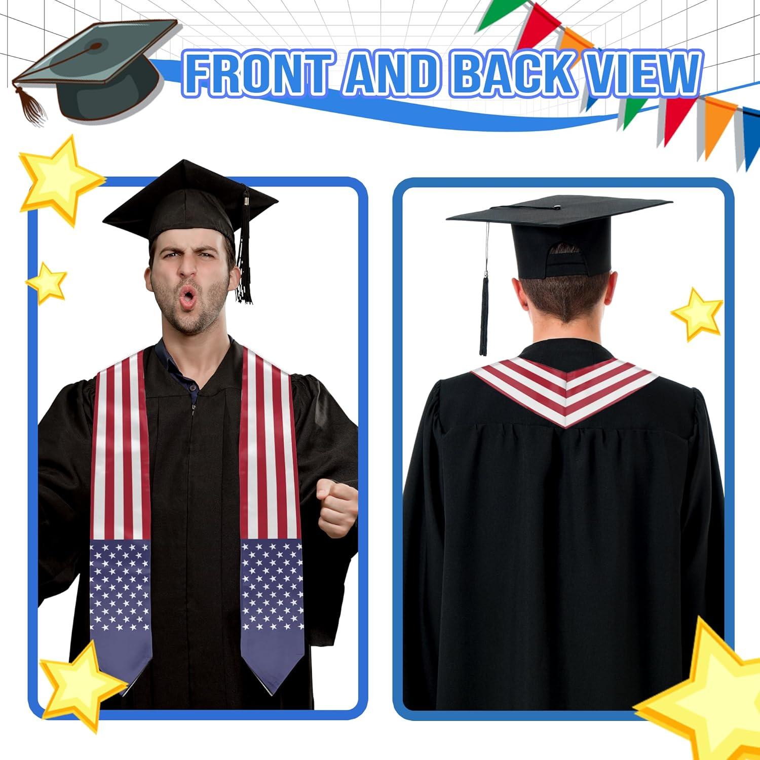 Estola de Graduación JJZ-Gradstole Bandera Americana 182.88 cm