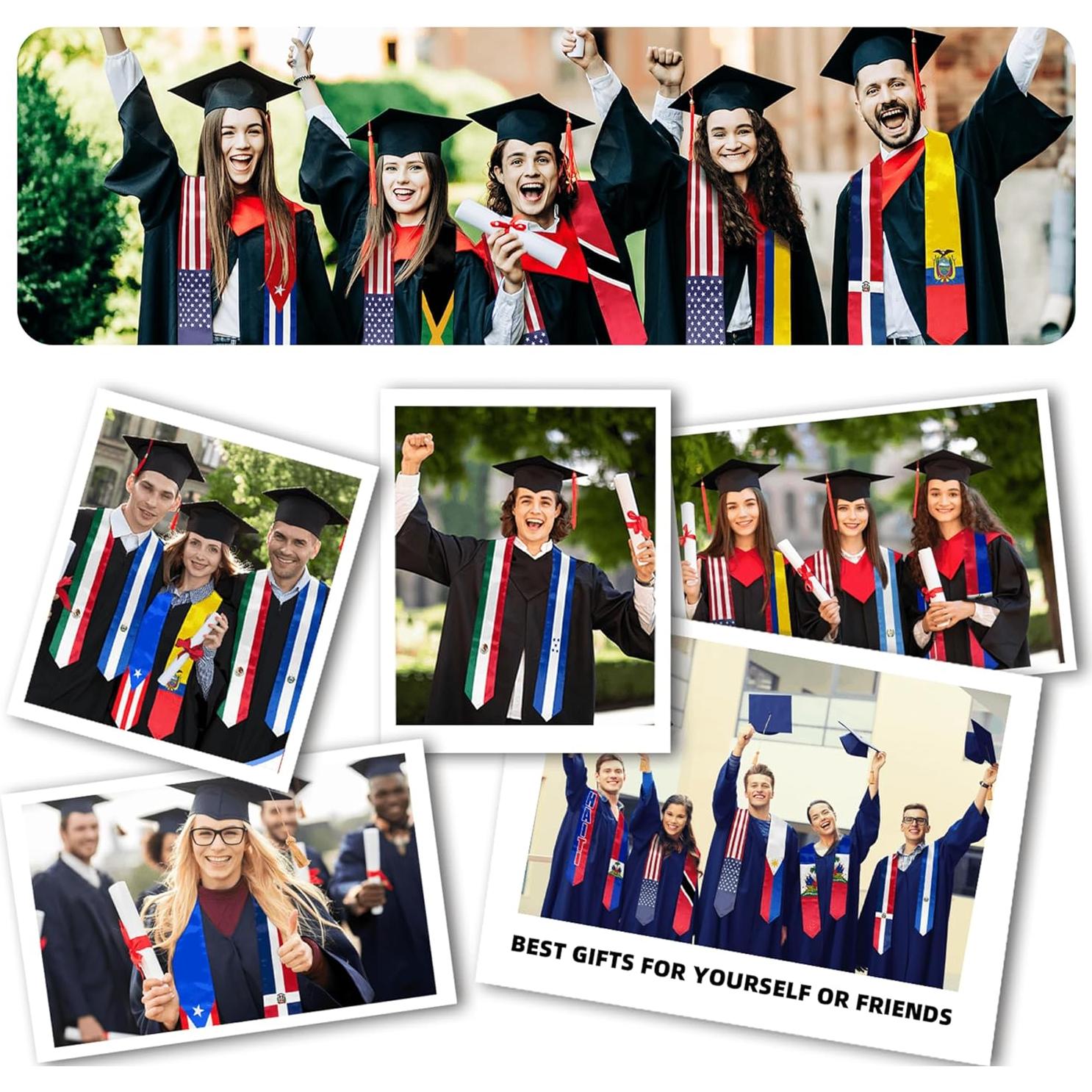 Estola de Graduación JJZ-Gradstole Bandera Americana 182.88 cm