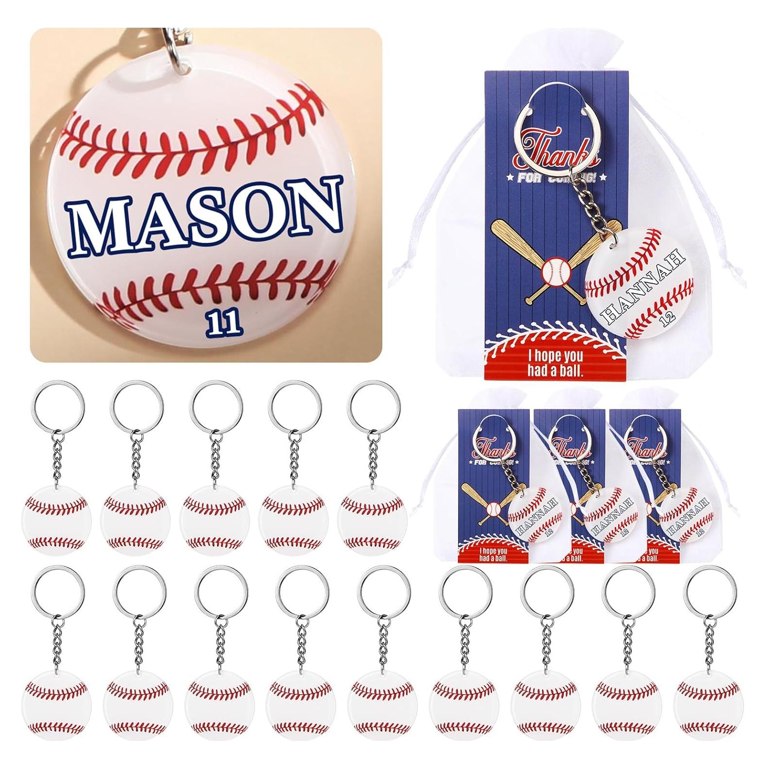 30 Llaveros Acrílicos DIY Fútbol Béisbol Huquary para Fiesta