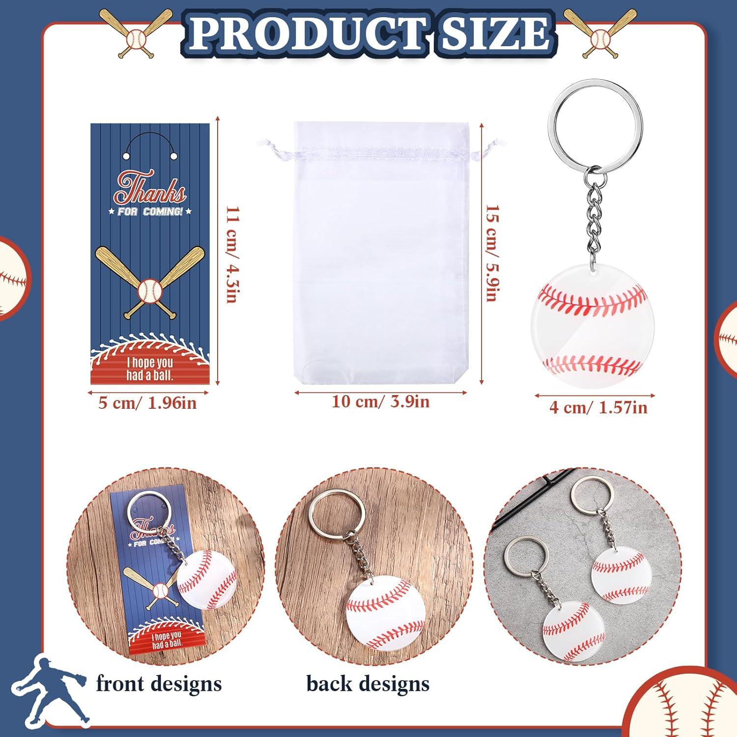 30 Llaveros Acrílicos DIY Fútbol Béisbol Huquary para Fiesta