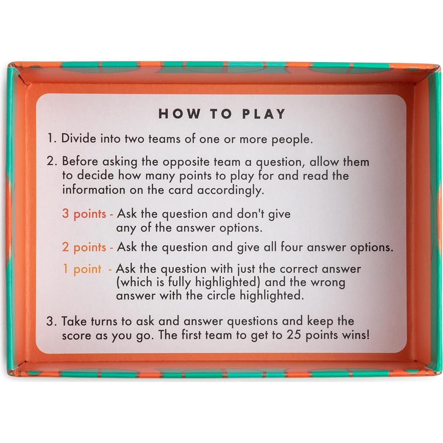 Juego de Trivia Deportes Americanos Yellow Cab - 140 Tarjetas