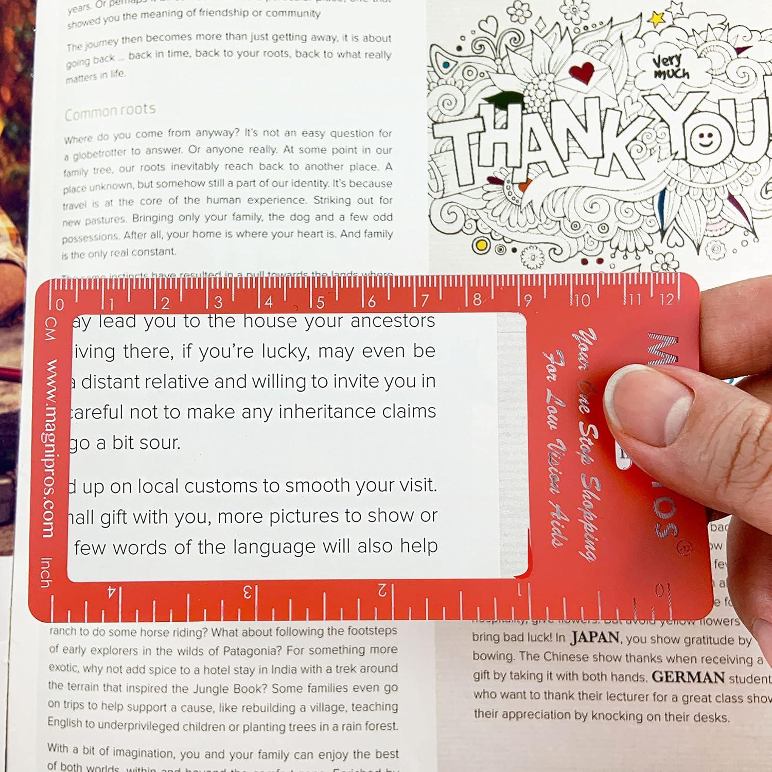 Lupa de Tarjeta 3X MagDepo con Soporte y Regla 12cm