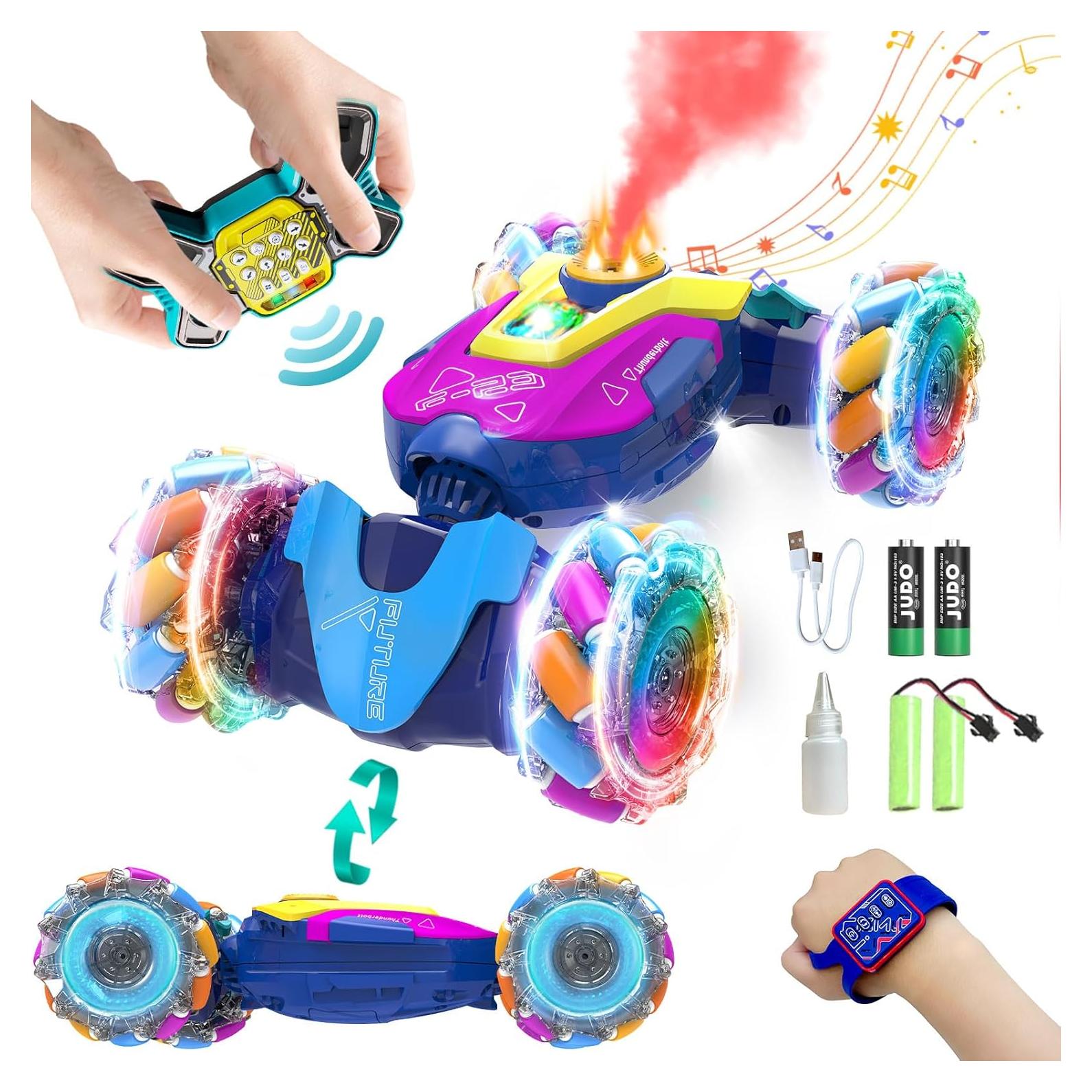 Coche Acrobático RC ZZPQ con Sensor de Gestos 360° Azul