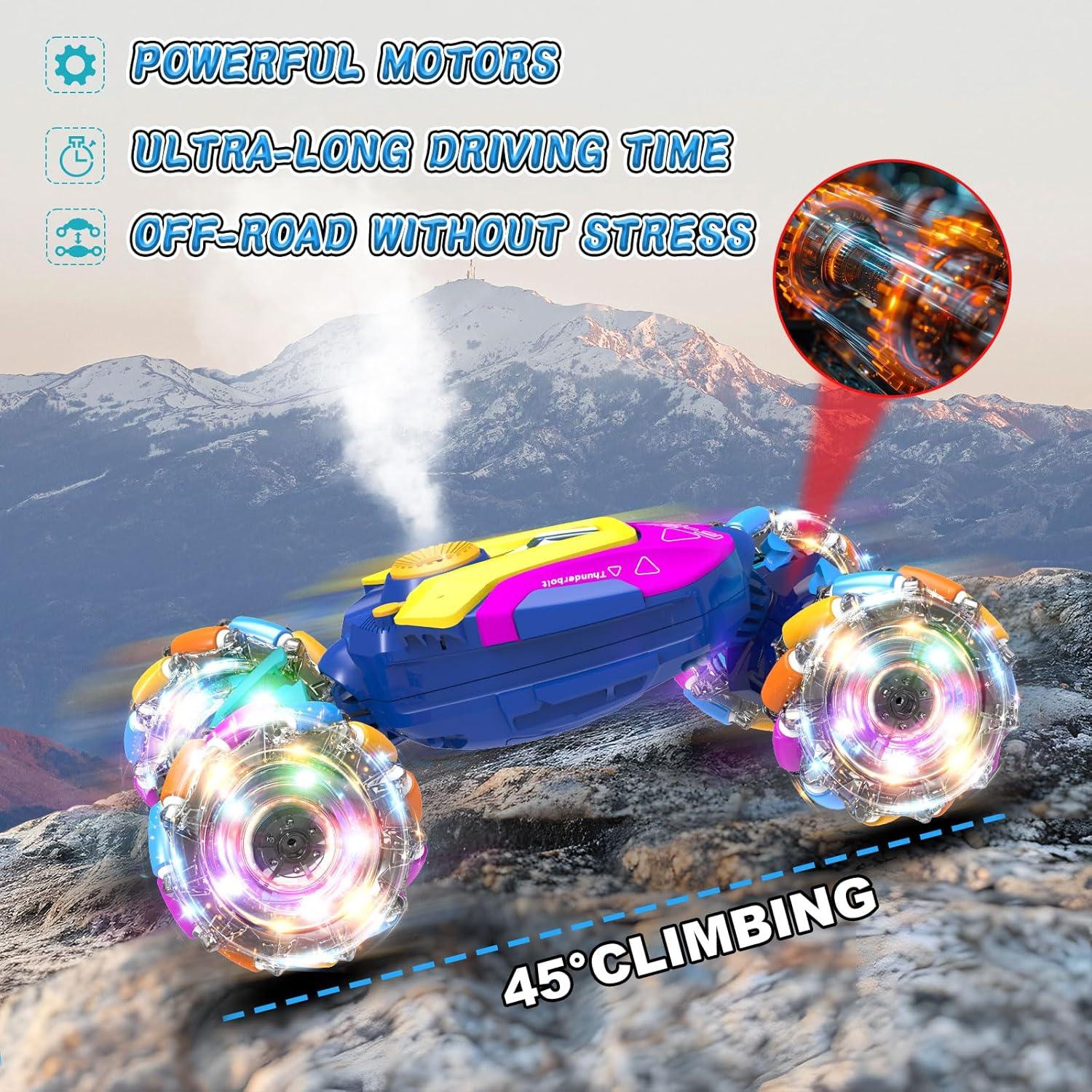 Coche Acrobático RC ZZPQ con Sensor de Gestos 360° Azul