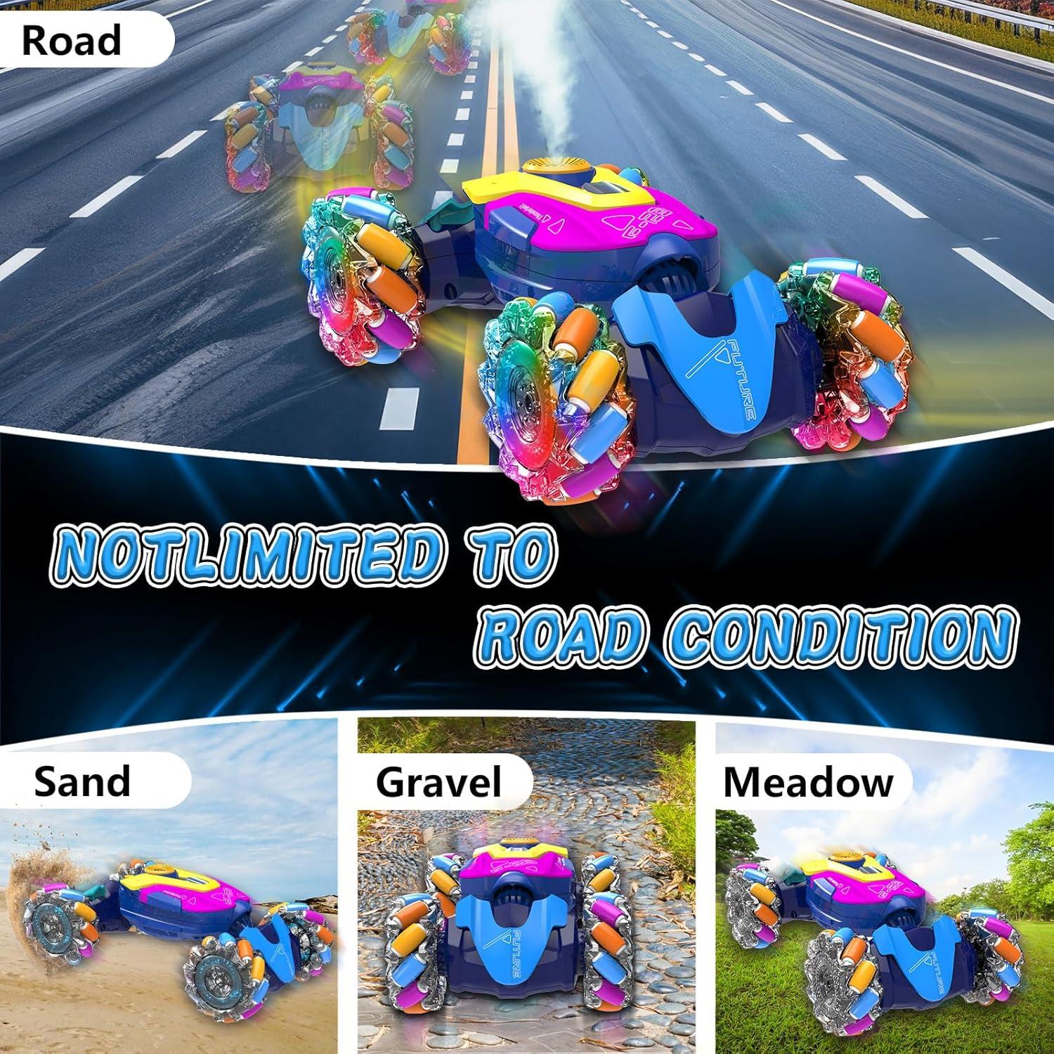 Coche Acrobático RC ZZPQ con Sensor de Gestos 360° Azul