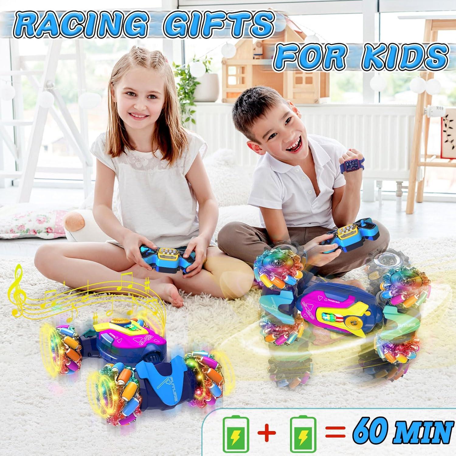 Coche Acrobático RC ZZPQ con Sensor de Gestos 360° Azul