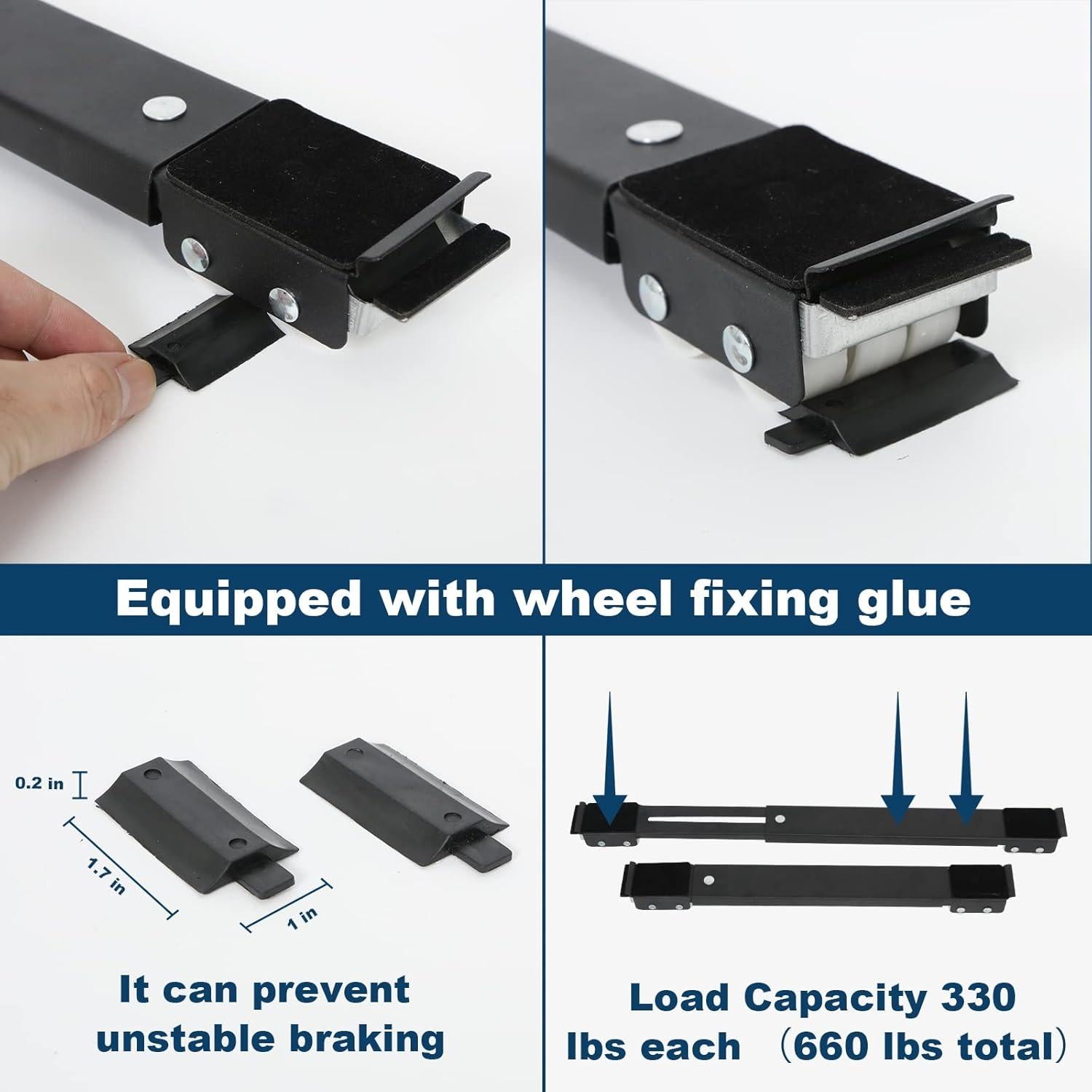Rodillos extensibles para electrodomésticos Lemtrflo 660 lb