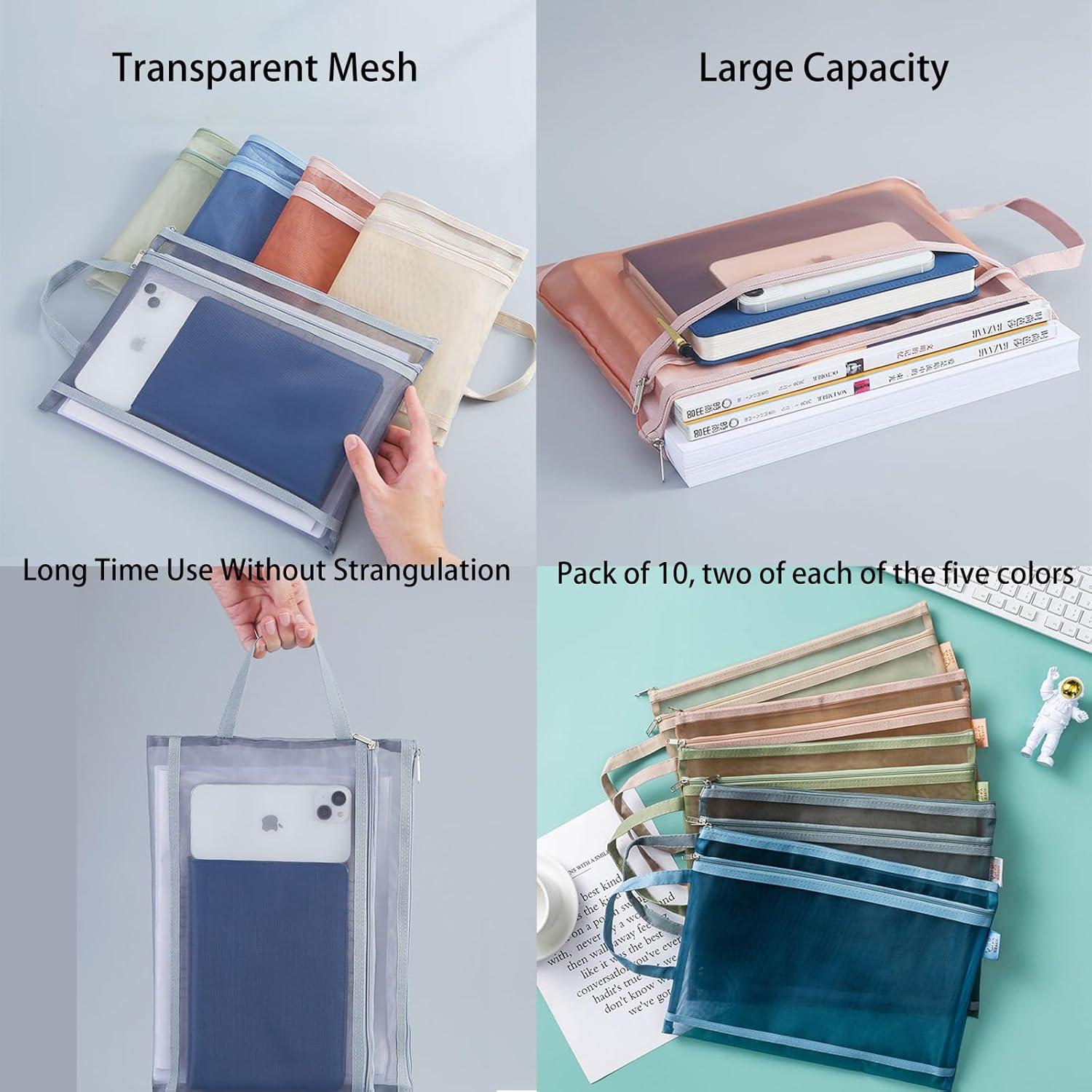 Paquete de 10 Bolsas de Almacenamiento Nylon ZZFENGKR A4