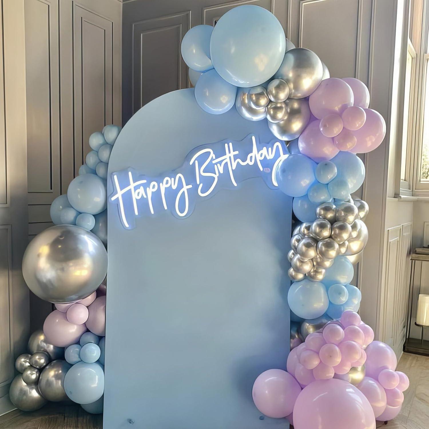 Globos de Fiesta Congelada Paready - 12 Piezas, Azul y Rosa