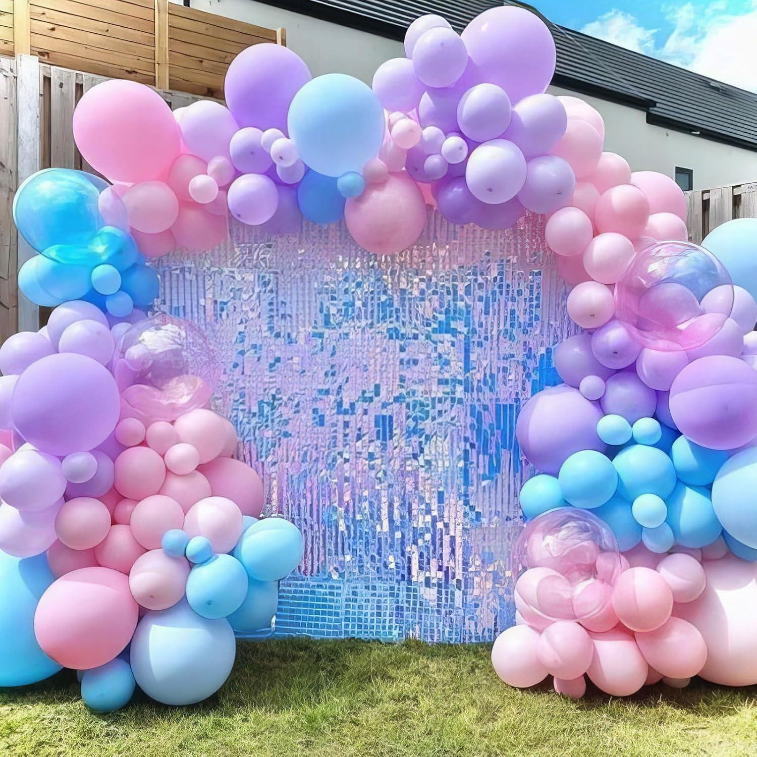 Globos de Fiesta Congelada Paready - 12 Piezas, Azul y Rosa