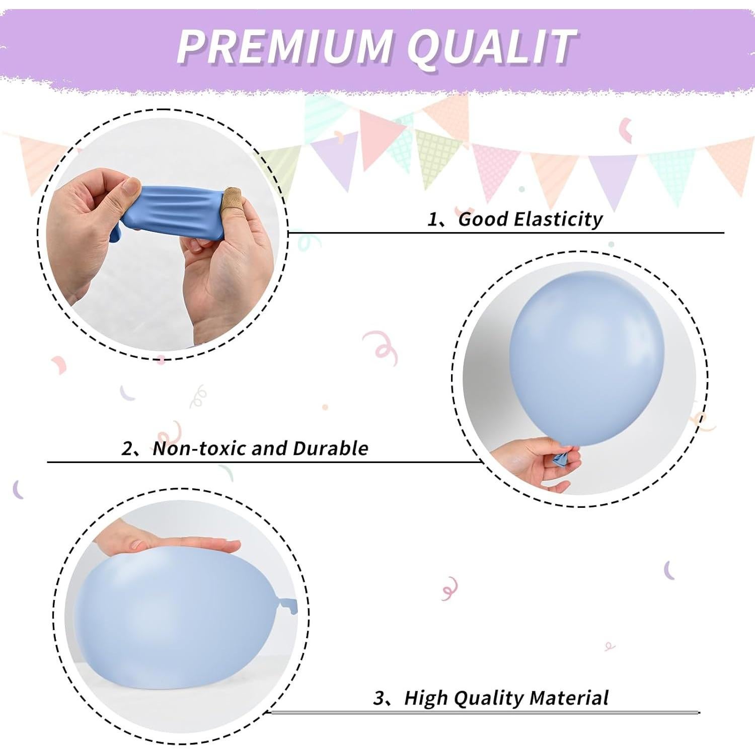 Globos de Fiesta Congelada Paready - 12 Piezas, Azul y Rosa