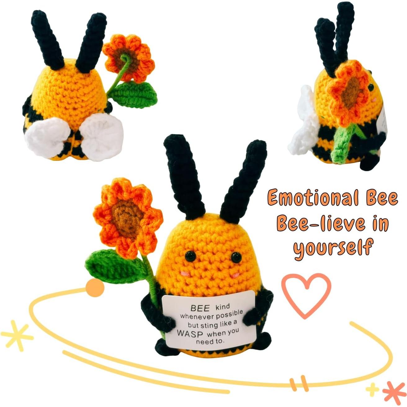 Juego de Regalo de Crochet Pato y Abeja - Apoyo Emocional