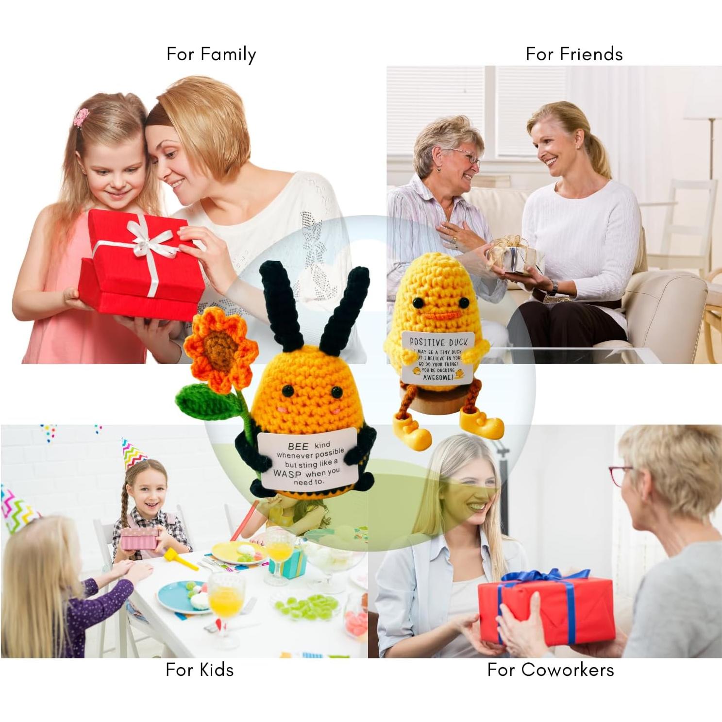 Juego de Regalo de Crochet Pato y Abeja - Apoyo Emocional