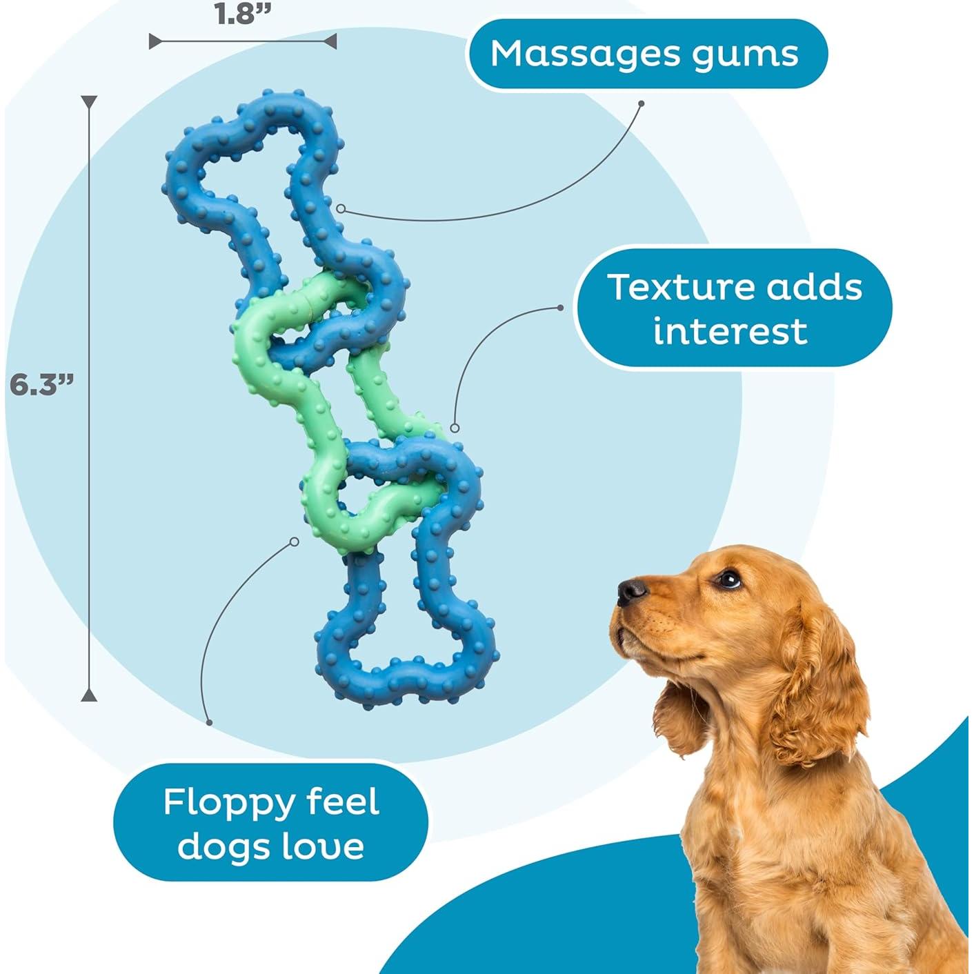 Juguete de Masticar para Perros Outward Hound Bone Tugz Azul