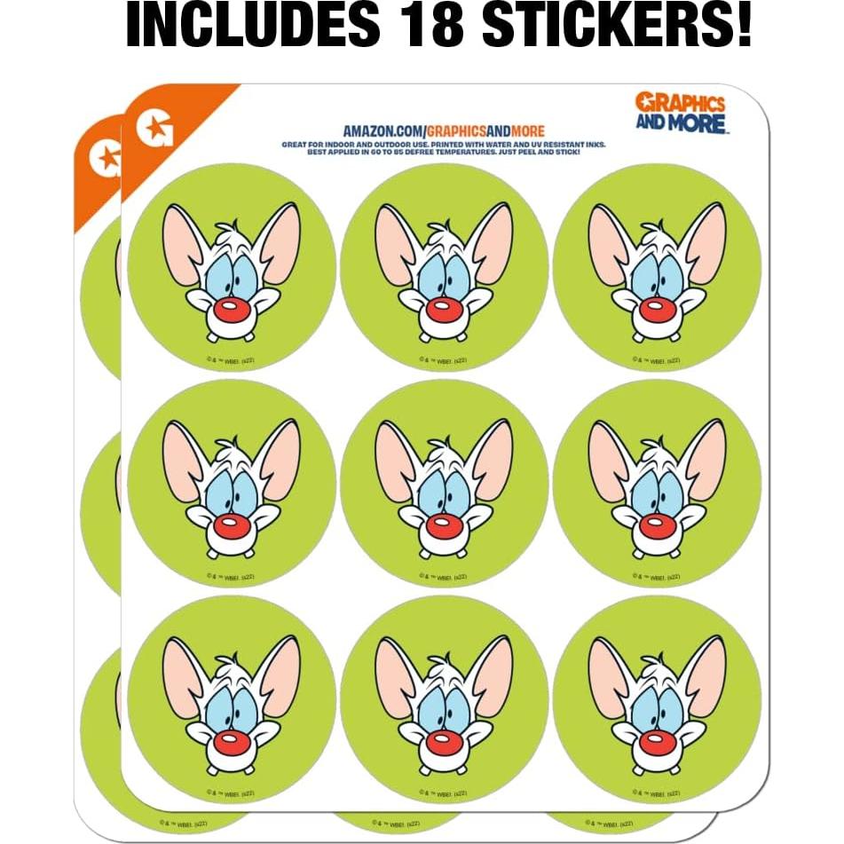 Planificador de Stickers Pinky y Cerebro - 18 Pegatinas 5.08 cm