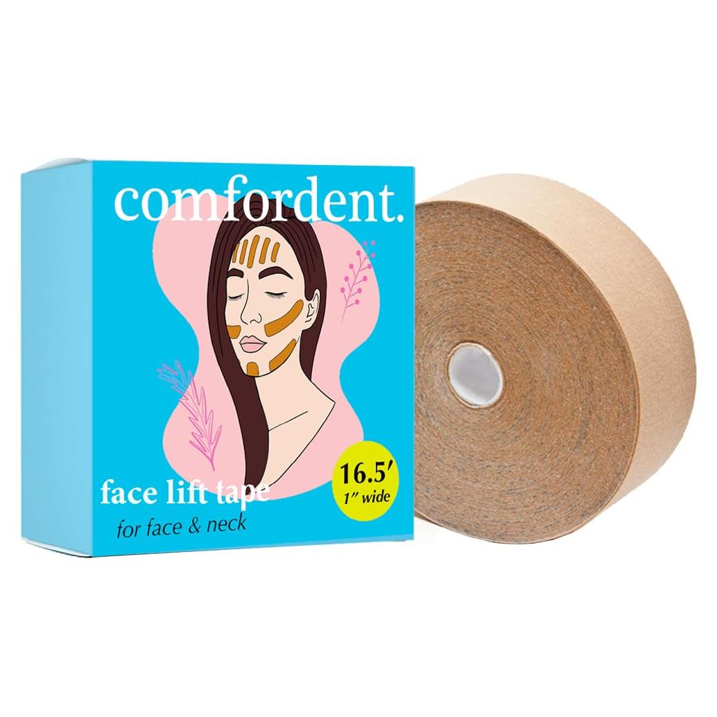 Cinta de Kinesiología Facial Beige - Levantamiento Antienvejecimiento