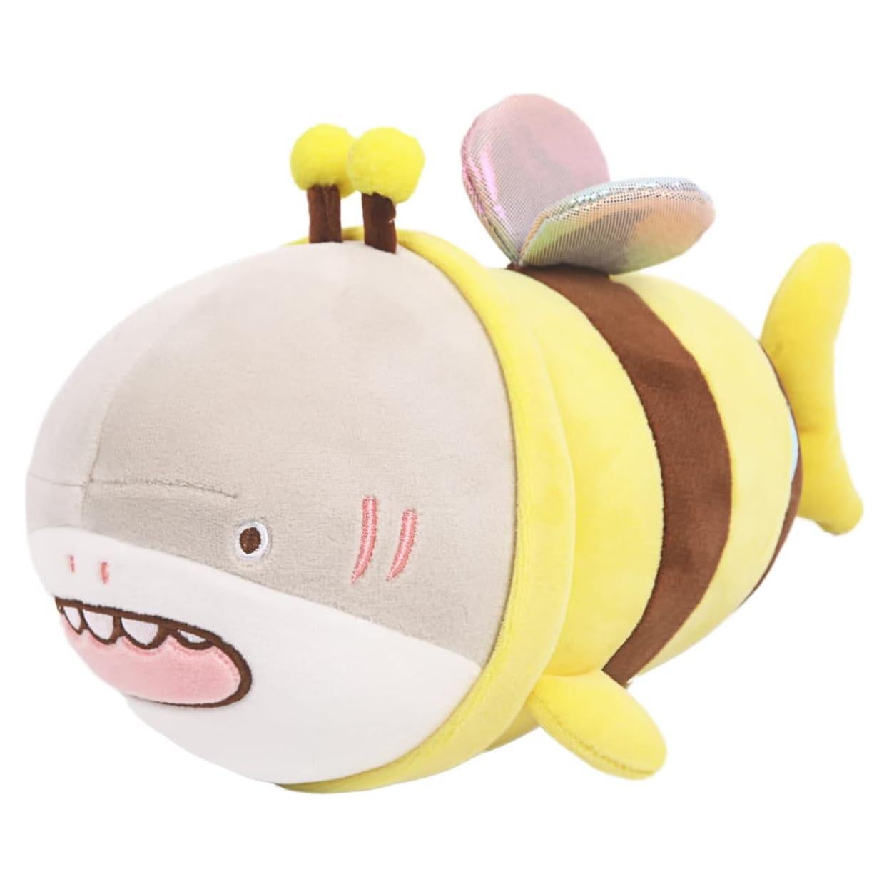 Almohada de Peluche ARELUX Tiburón Abeja 35.56 cm Suave