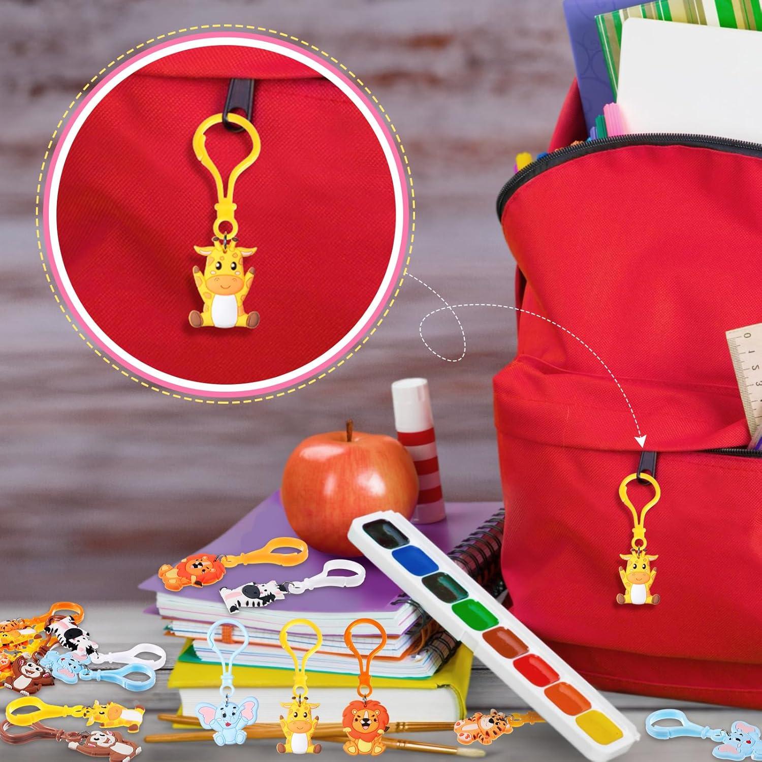 Llavero de Animales de la Selva Jadive - 24 Piezas PVC