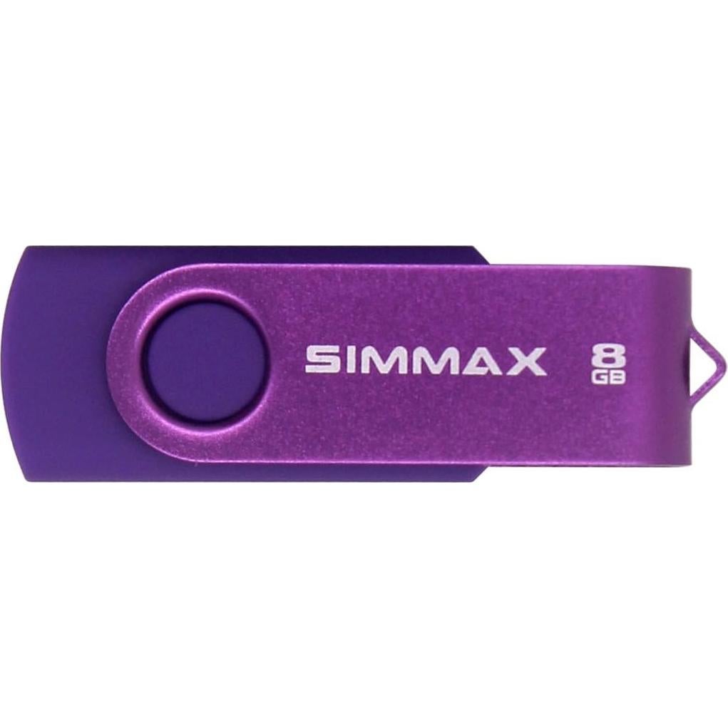 5 Piezas USB 2.0 8GB SIMMAX Memoria Flash Giratoria