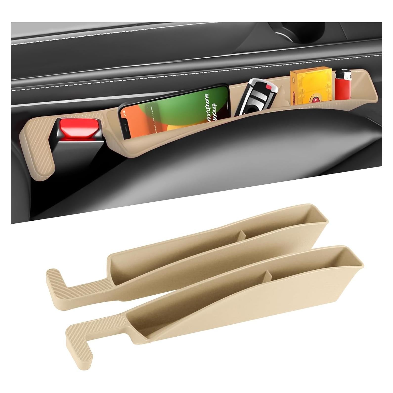 Organizador de Espacio entre Asientos de Coche Ongfuwu 2PCS Beige