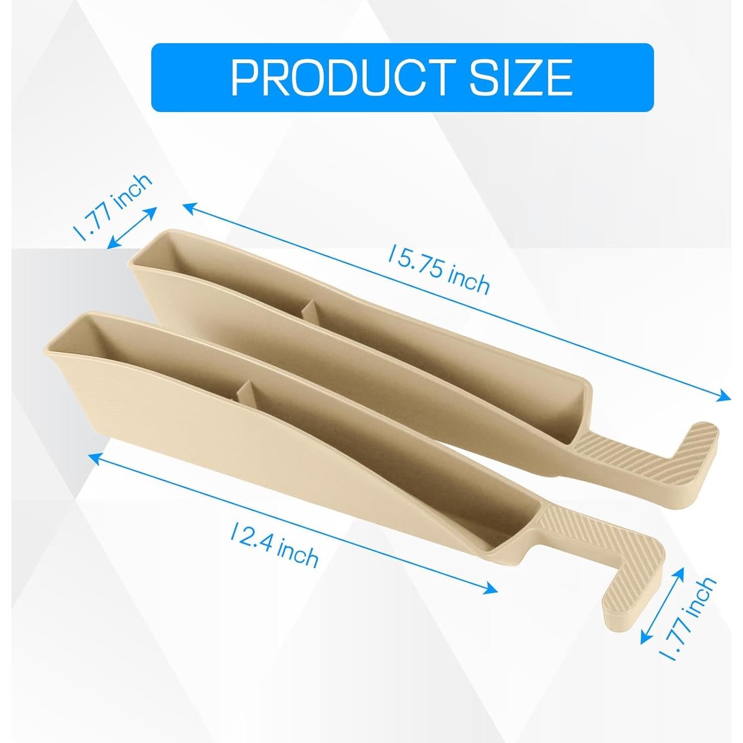 Organizador de Espacio entre Asientos de Coche Ongfuwu 2PCS Beige