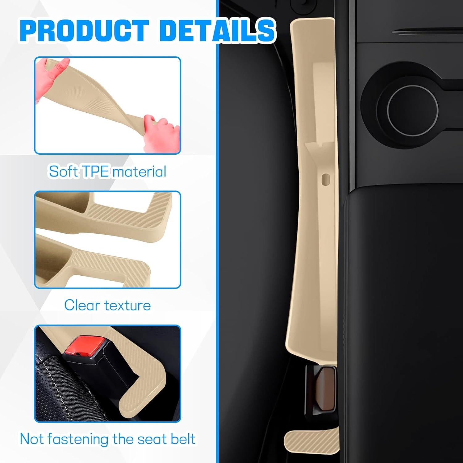 Organizador de Espacio entre Asientos de Coche Ongfuwu 2PCS Beige