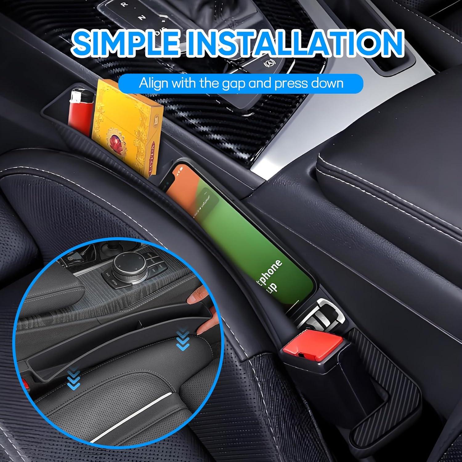 Organizador de Espacio entre Asientos de Coche Ongfuwu 2PCS Beige