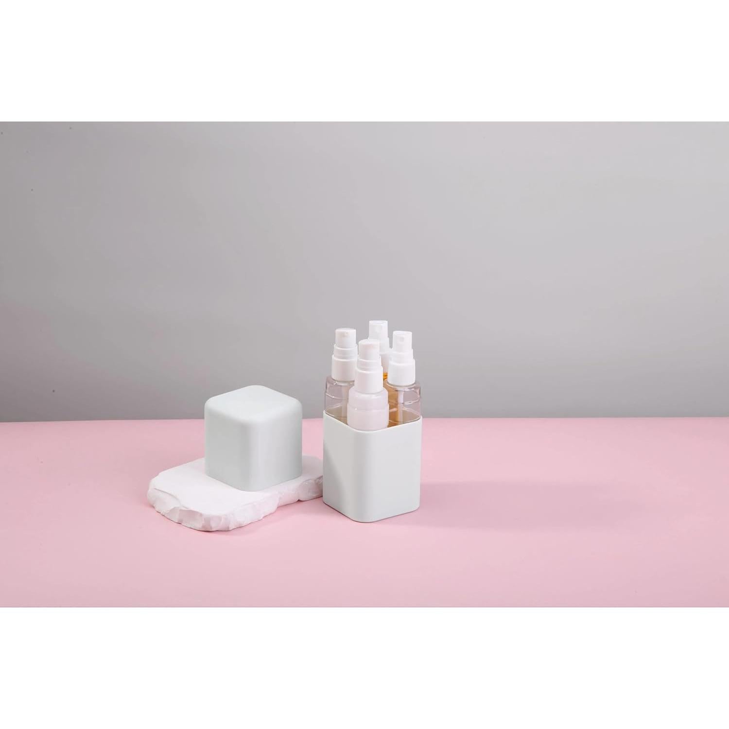 Juego de Botellas de Aseo de Viaje TSA 50 ml 4-Pack Gris