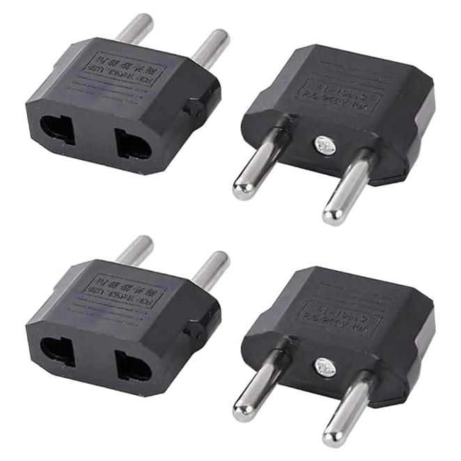 Adaptador de Enchufe de Viaje Tipo C TSIM - Paquete de 4