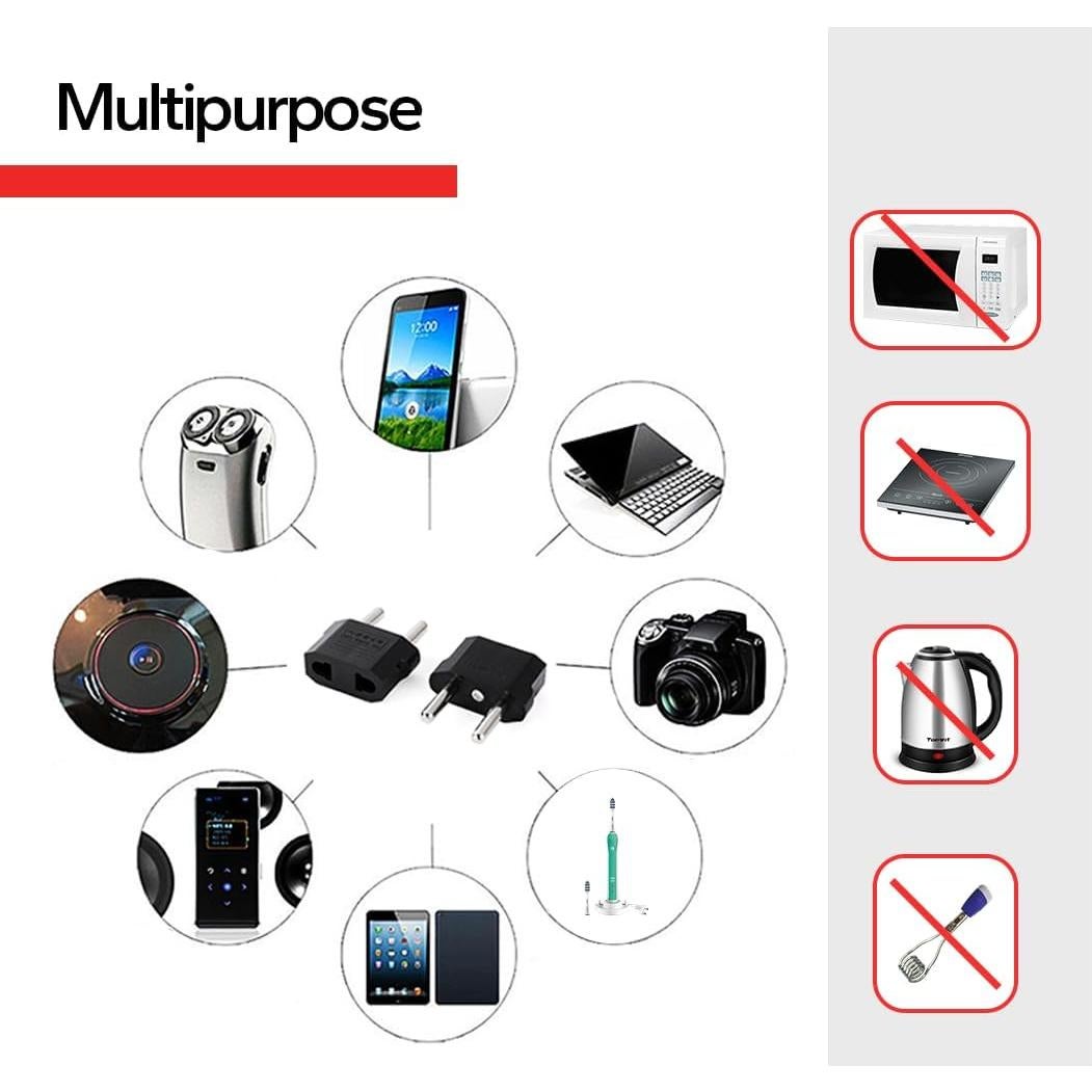 Adaptador de Enchufe de Viaje Tipo C TSIM - Paquete de 4