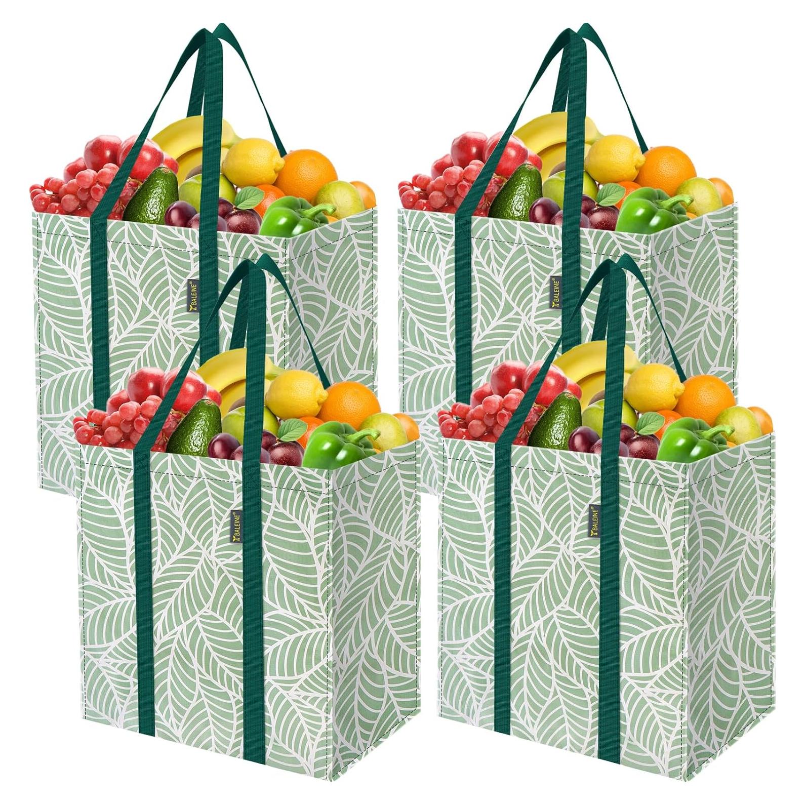 Bolsas de Compras Reutilizables Baleine 4 PK Foliage Antiguo