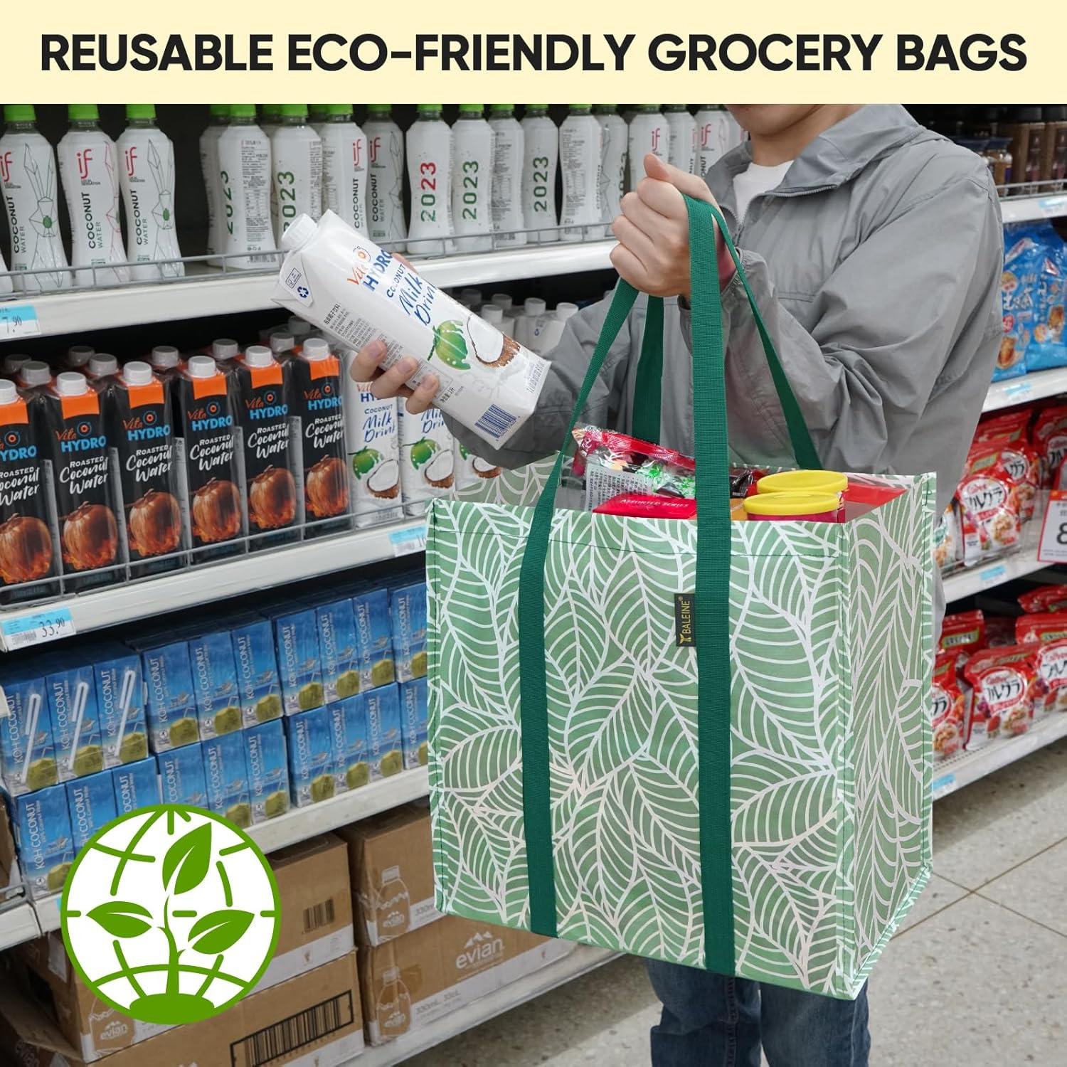 Bolsas de Compras Reutilizables Baleine 4 PK Foliage Antiguo