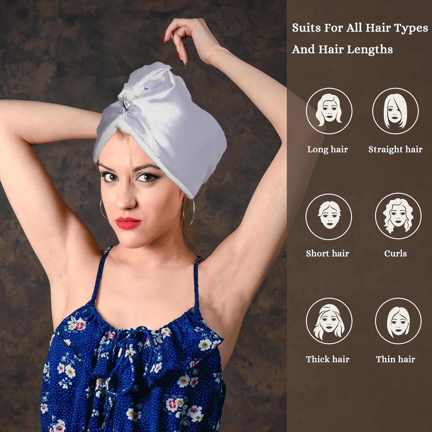 Toalla de Microfibra Satinada Chloven para Cabello - Secado Rápido