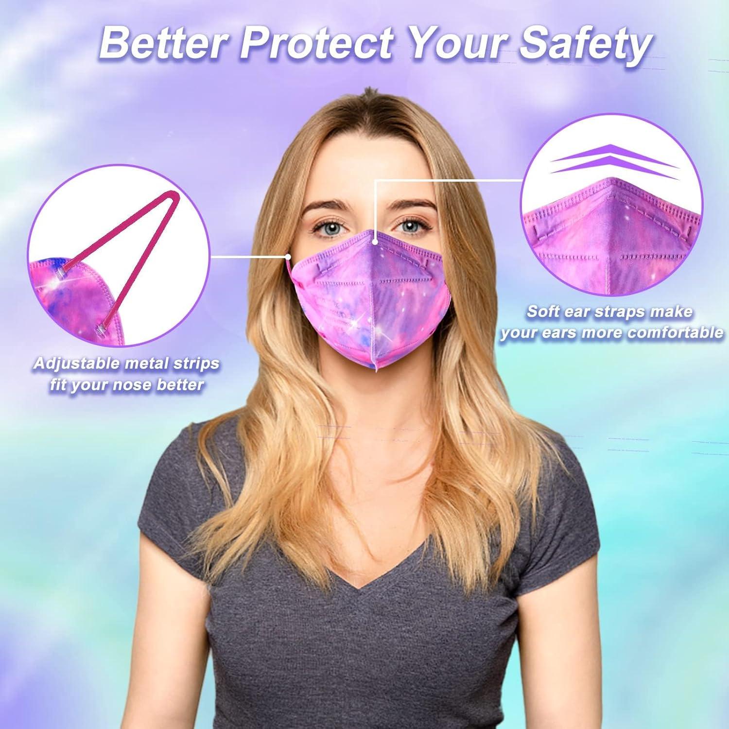 Mascarillas KN95 Rasav 5 Capas Multicolor Paquete de 30