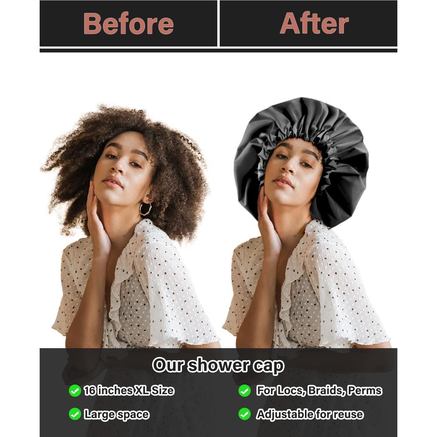 Gorro de Ducha Aquior Extra Grande Ajustable para Mujeres