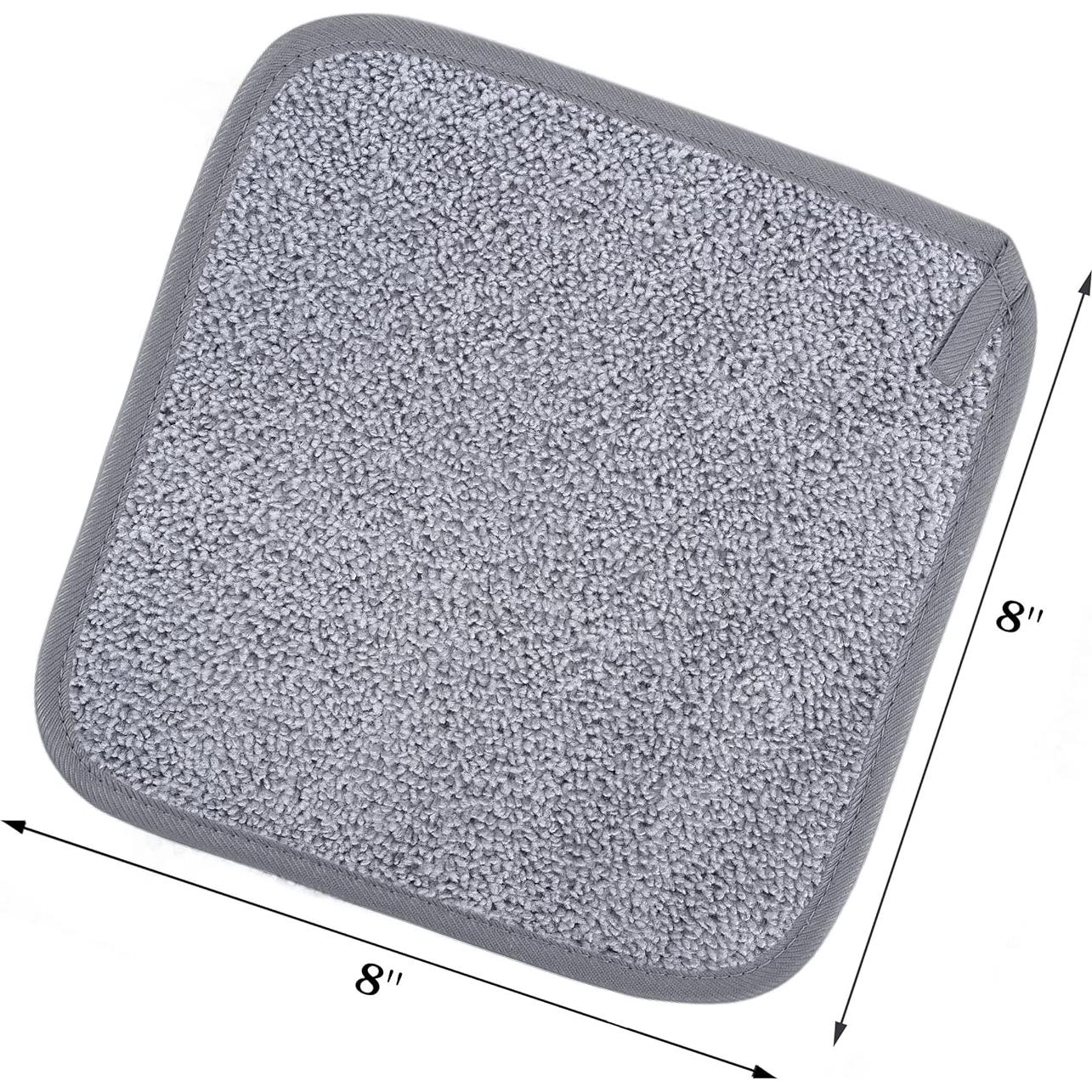 Paño Desmaquillante Hipoalergénico Microfibra Polyte 20x20 cm 6 Unidades Gris