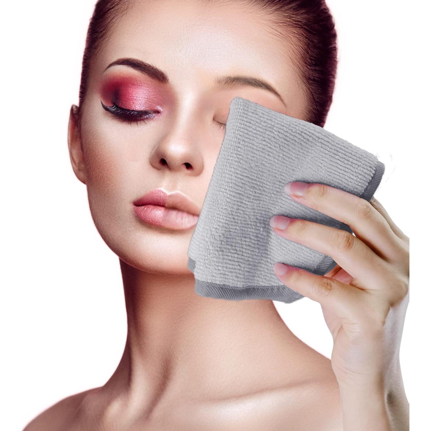 Paño Desmaquillante Hipoalergénico Microfibra Polyte 20x20 cm 6 Unidades Gris