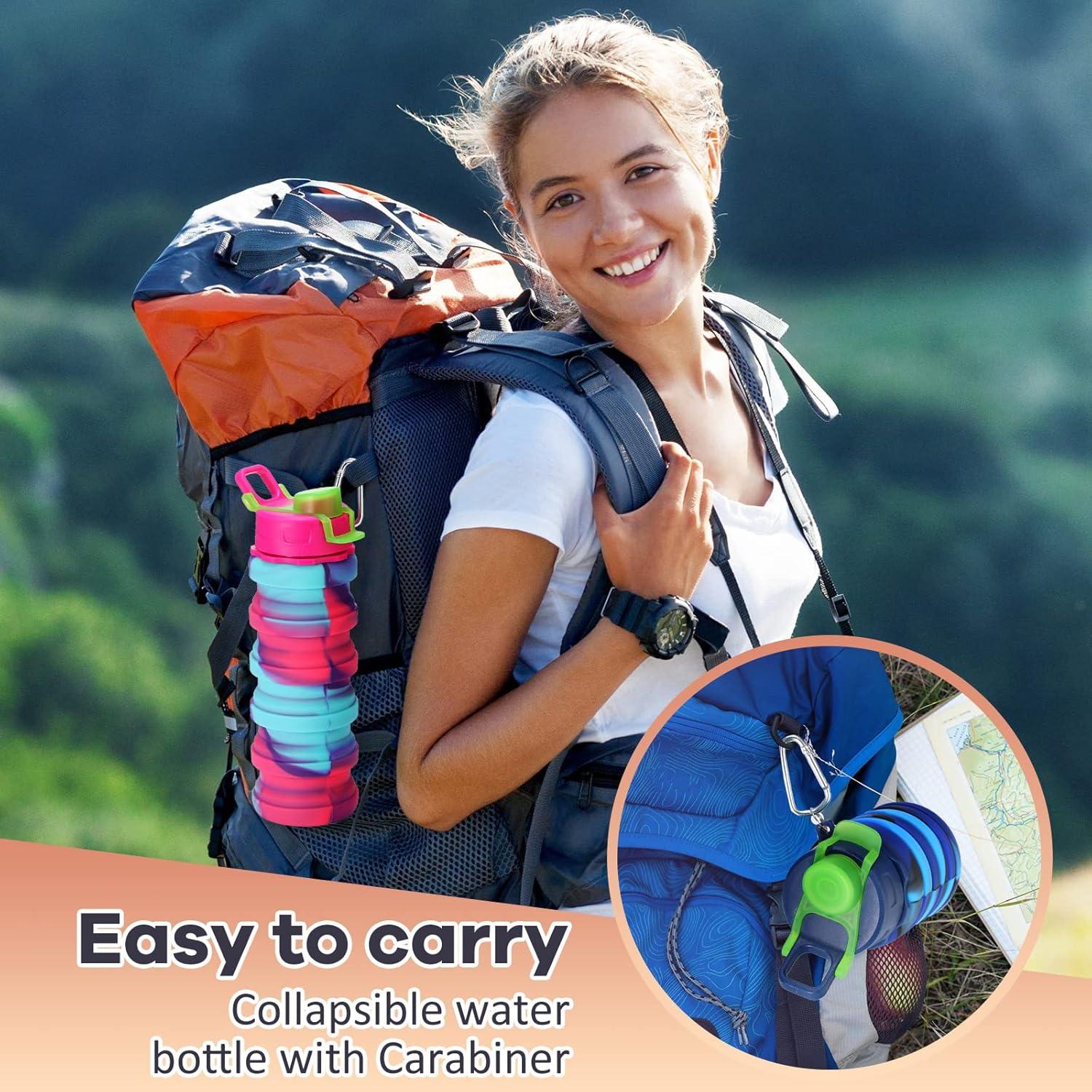 Botellas de Agua Plegables Sunnyray 14 Pack 500ml Silicona