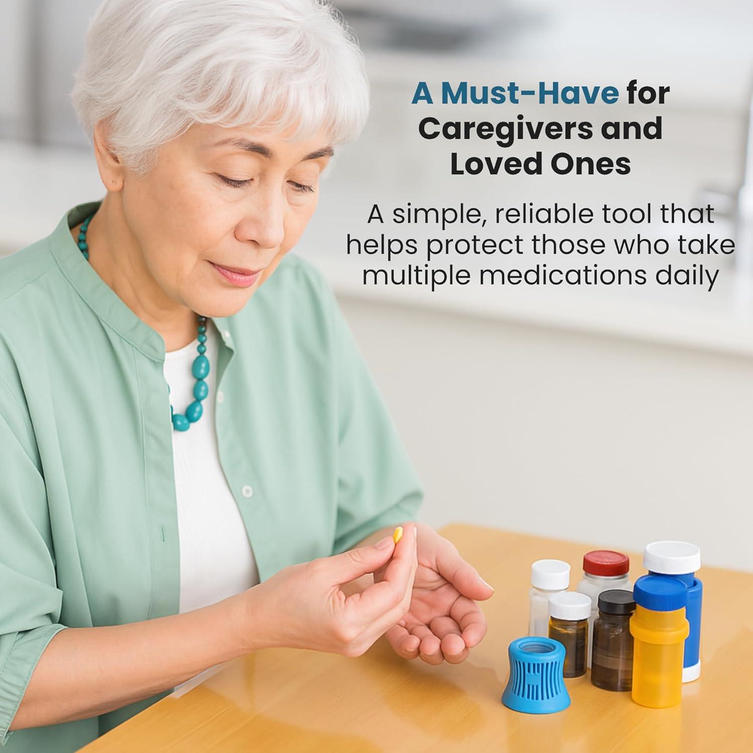 Abridor de Botellas de Medicamentos Jokari con Lupa 4x