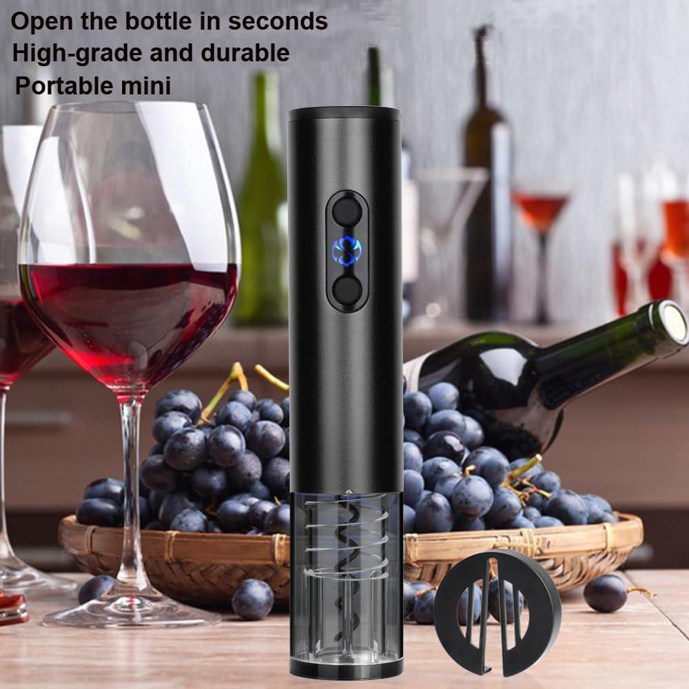 Abridor de vino eléctrico recargable LeadwayTek negro