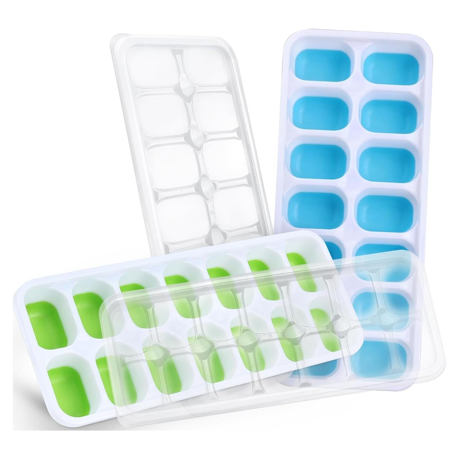 Bandejas de Hielo Furnsii 2 Piezas Silicona Apilables 56 Cubos